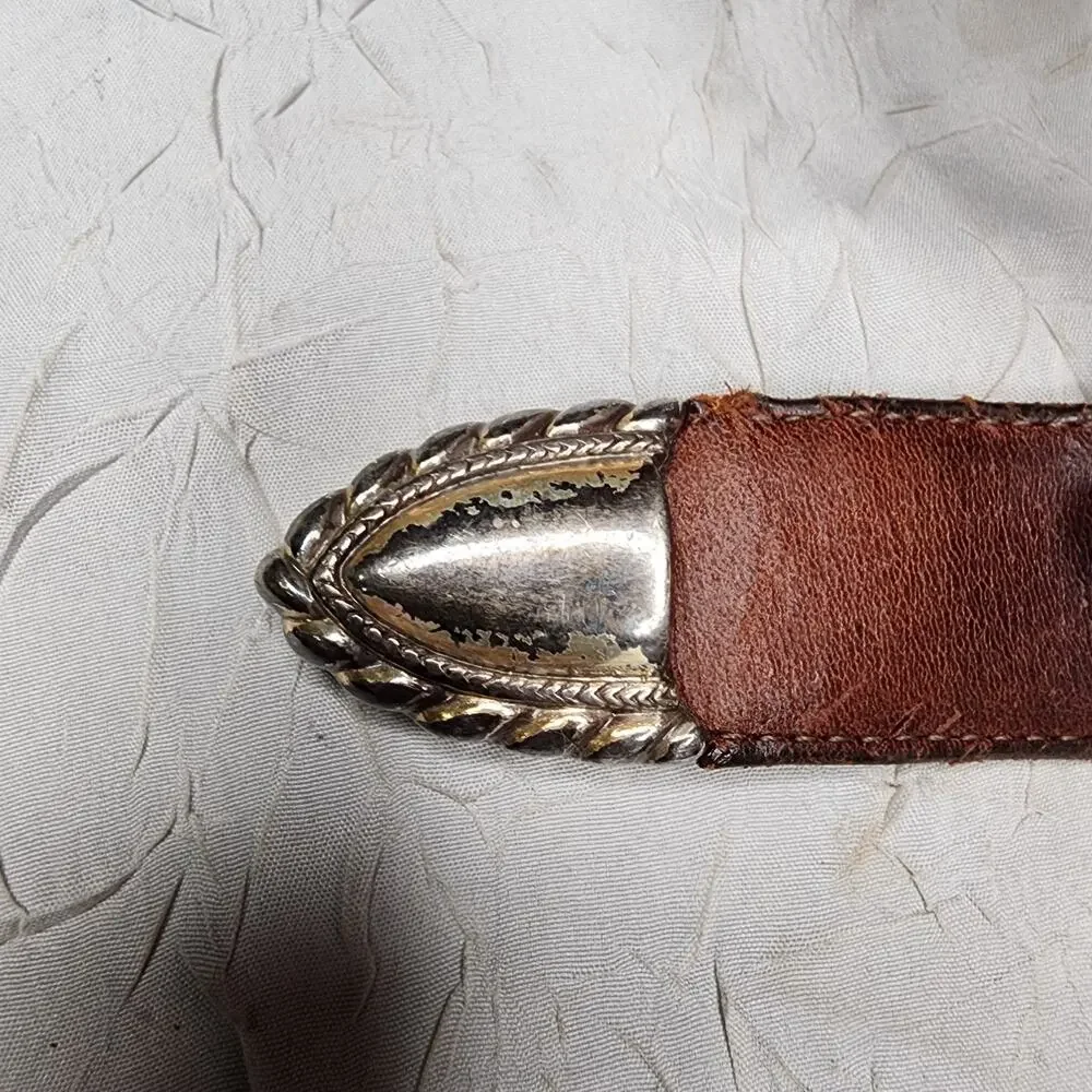 Brighton Womens Belt Size M Brown Leather Western Cowgirl Made In U.S.A 44909 - Picture 4 of 8